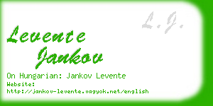 levente jankov business card